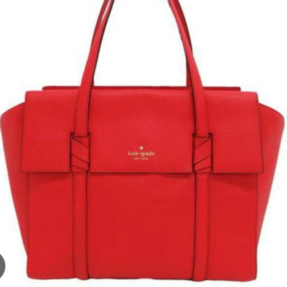 Kate Spade ABIGAIL SATCHEL PXRU7738 Women's Leather Tote Bag Red